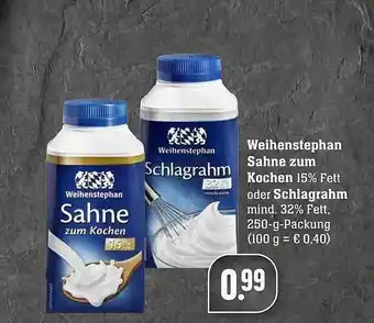 Edeka Weihenstephan Sahne Zum Kochen Oder Schlagrahm Angebot