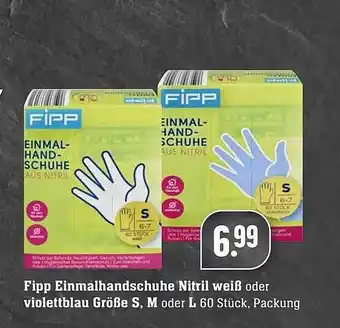 Edeka Flipp Einmalhandschuhe Nitril Weiß Oder Violettblau Größe S, M Oder L Angebot