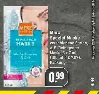 Edeka Merz Spezial Maske Angebot