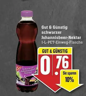 Edeka Gut & Günstig Schwarzer Johannisbeer-nektar Angebot
