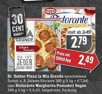 Edeka Dr Oetker Pizza La Mia Grande Oder Ristorante Margherita Pomodori Vegan Angebot