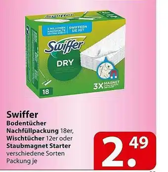 Famila Nord Ost Swiffer Bodentücher Nachfüllpackung, Wischtücher Oder Staubmagnet Starter Angebot