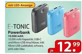 Famila Nord Ost E-tonic Powerbank 10.000mah Angebot