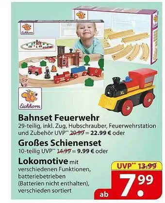 Famila Nord Ost Eichhorn Bahnset Feuerwehr Oder Großes Schienenset Oder Lokomotive Angebot