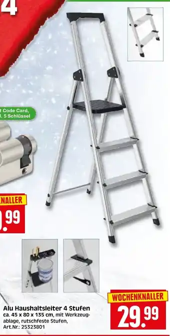 Herkules Baumarkt Alu Haushaltsleiter 4 Stufen Angebot