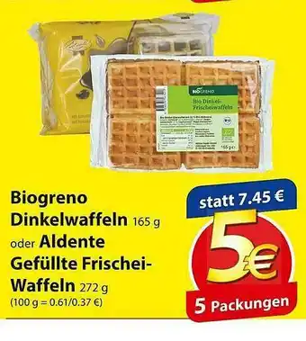 Famila Nord Ost Biogreno Dinkelwaffeln Oder Aldente Gefüllte Frischei-waffeln Angebot