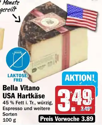 Hit Bella Vitano USA Hartkäse Angebot