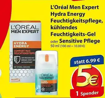 Famila Nord Ost L'oréal Men Expert Hydra Energy Feuchtigkeitspflege, Kühlendes Feuchtigkeits-gel Oder Sensitive Pflege Angebot