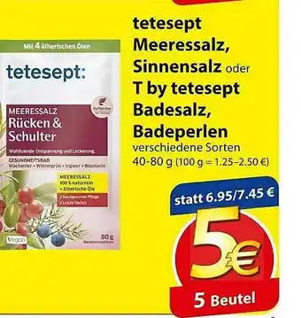 Famila Nord Ost Tetesept Meerssalz, Sinnensalz Oder T By Tetesept Badesalz, Badeperlen Angebot