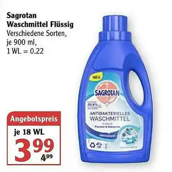 Globus Sagrotan Waschmittel Flüssig Angebot