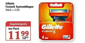 Globus Gilette Fusion Systemklingen Angebot