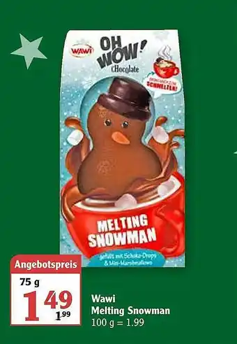 Globus Wawi Melting Snowman Angebot