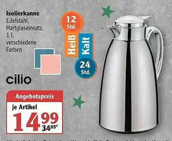 Globus Cilio Isolierkanne Angebot