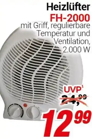 CENTERSHOP Heizlüfter FH-2000 Angebot