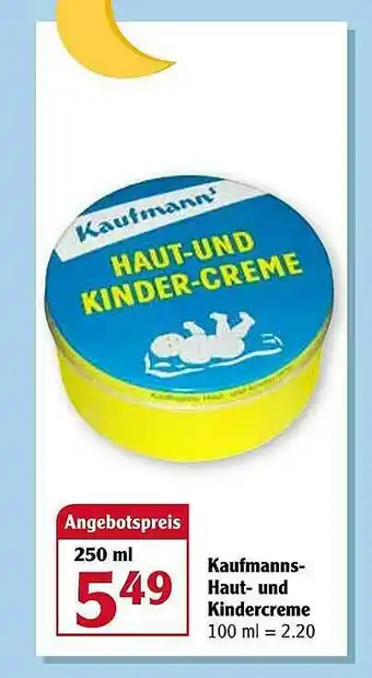 Globus Kaufmanns-haut- Und Kindercreme Angebot