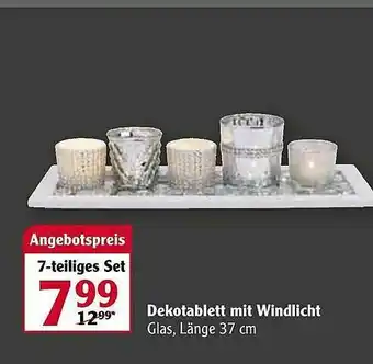 Globus Dekotablett Mit Windlicht Angebot