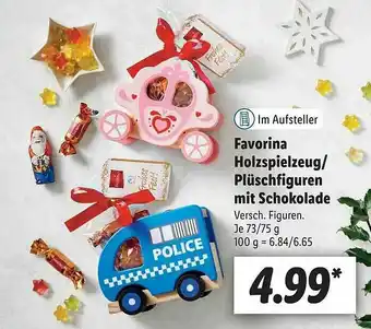 Lidl Favorina Holzspielzeug Oder Plüschfiguren Mit Schokolade Angebot