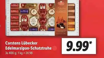 Lidl Carstens Lübecker Edelmarzipan-schatztruhe Angebot