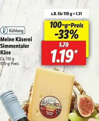 Lidl Meine Käserei Simmentaler Käse Angebot