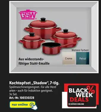 Lidl Kochtopftset Shadow 7tlg Angebot