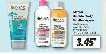 Lidl Garnier Hautklar 3in1 Oder Mizellenwasser Angebot