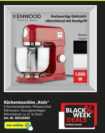 Lidl Kenwood Küchenmaschine Kmix Angebot