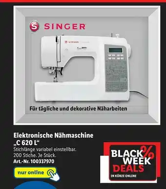 Lidl Singer Elektronische Nähmaschine C620l Angebot