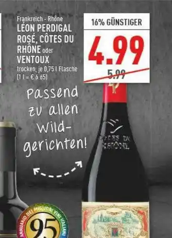 Marktkauf Léon Perdigal Rosé, Côtes Du Rhône Oder Ventoux Angebot