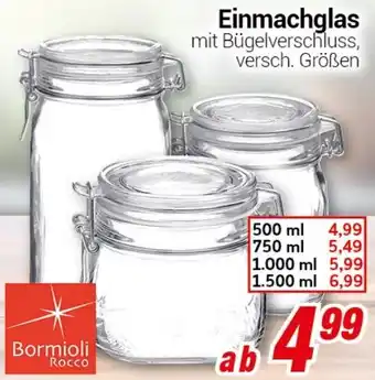 CENTERSHOP Bormioli Rocco Einmachglas Angebot