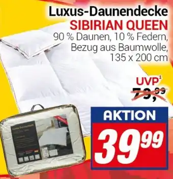 CENTERSHOP Luxus-Daunendecke SIBIRIAN QUEEN Angebot