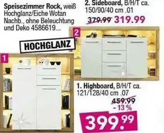 Möbel Boss Speisezimmer Rock Angebot