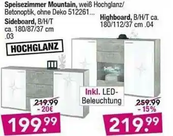 Möbel Boss Speisezimmer Mountain Angebot