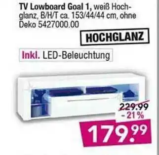 Möbel Boss Tv Lowboard Goal 1 Angebot