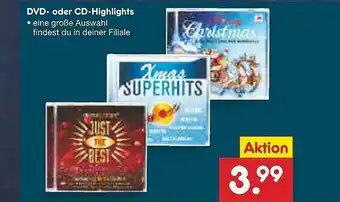 Netto Marken-Discount Dvd- Oder Cd-highlights Angebot