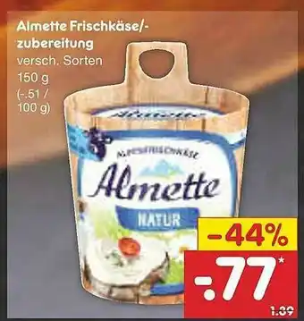 Netto Marken-Discount Almette Frischkäse Oder -zubereitung Angebot