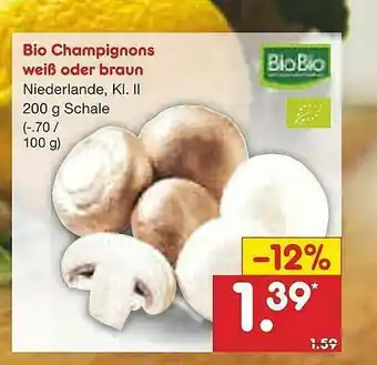 Netto Marken-Discount Biobio Bio Champignons Weiß Oder Braun Angebot