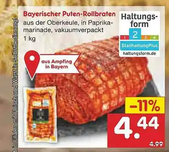 Netto Marken-Discount Bayerischer Puten-rollbraten Angebot