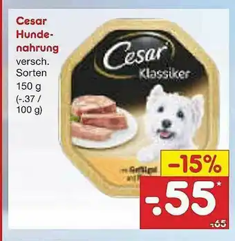 Netto Marken-Discount Cesar Hundenahrung Angebot