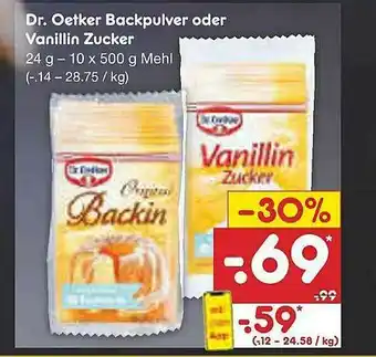 Netto Marken-Discount Dr. Oetker Backpulver Oder Vanillin Zucker Angebot