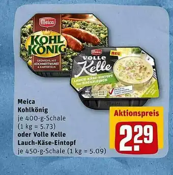 REWE Meica Kohkönig Oder Volle Kelle Lauch-käse Eintopf Angebot