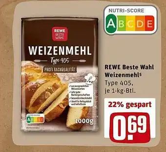 REWE Rewe Beste Wahl Weizenmehl Angebot