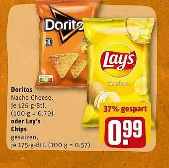 REWE Doritos Oder Lay's Chips Angebot