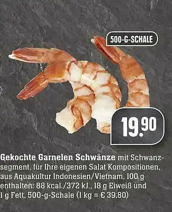 Scheck-in-Center Gekochte Garnelen Schwänze Angebot