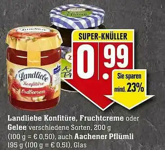 Scheck-in-Center Landliebe Konfitür, Fruchtcreme Oder Gelee Auch Aachener Pflümli Angebot