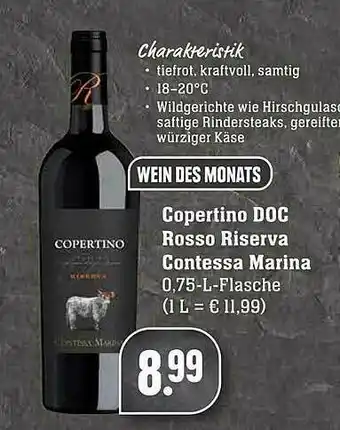 Scheck-in-Center Copertino Doc Rosso Riserva Contessa Marina Angebot