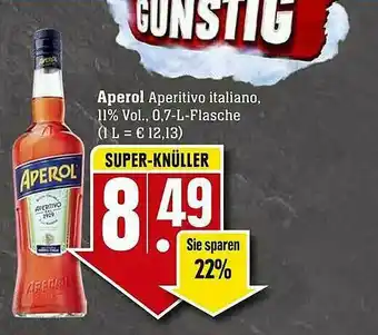 Scheck-in-Center Aperol Angebot