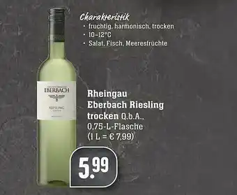 Scheck-in-Center Rheingau Eberbach Riesling Trocken Angebot