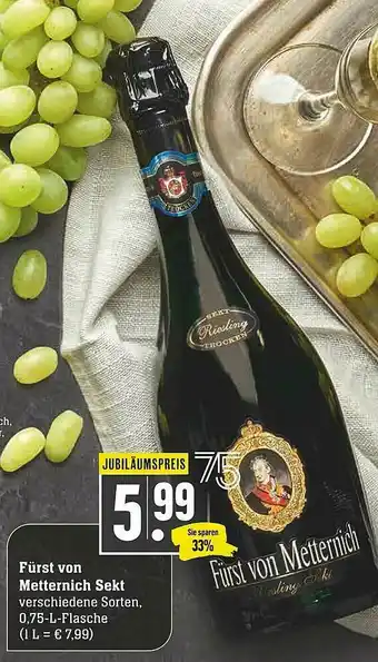 Scheck-in-Center Fürst Von Metternich Sekt Angebot