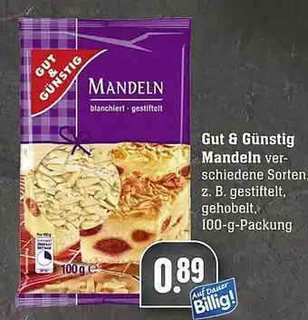 Scheck-in-Center Gut & Günstig Mandeln Angebot