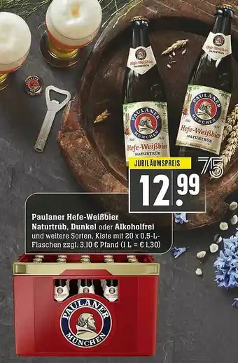 Scheck-in-Center Paulaner Hefe-weißbier, Naturtrüb, Dunkel Oder Alkoholfrei Angebot